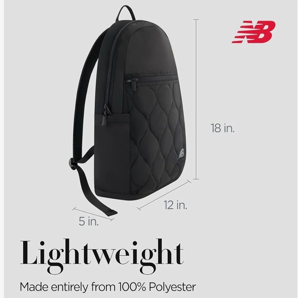 New Balance Quilted Black Backpack